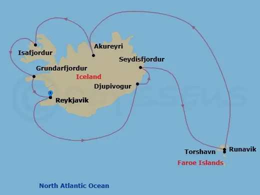 Itinerary schematic diagram