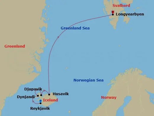 Itinerary schematic diagram