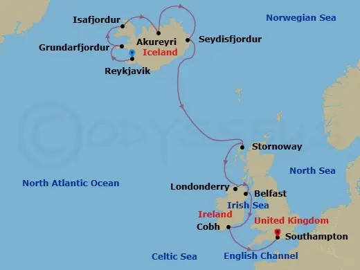 Itinerary schematic diagram