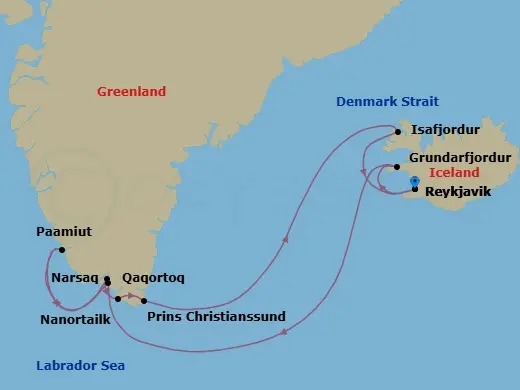 Itinerary schematic diagram