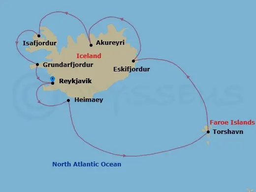 Itinerary schematic diagram