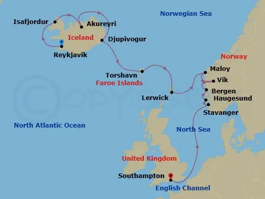 Itinerary schematic diagram
