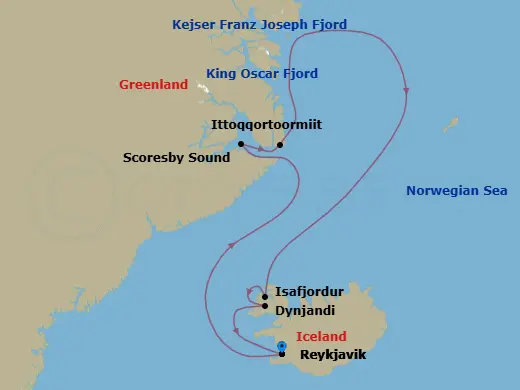 Itinerary schematic diagram