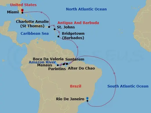 Itinerary schematic diagram