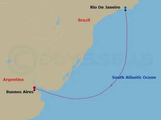 Itinerary schematic diagram