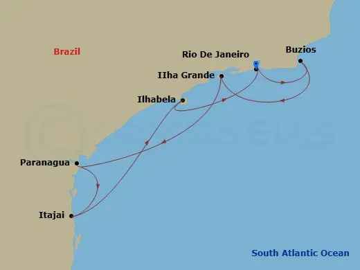 Itinerary schematic diagram