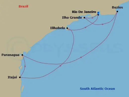 Itinerary schematic diagram