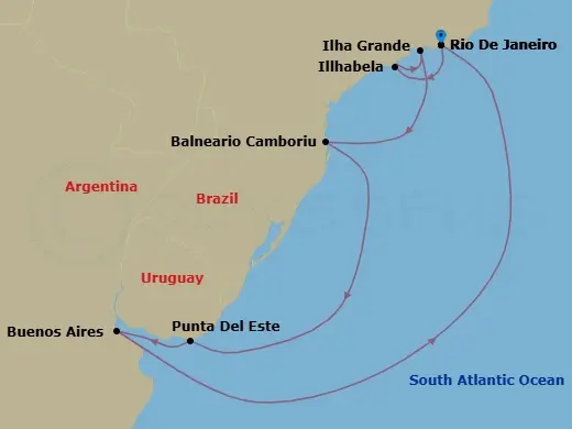 Itinerary schematic diagram
