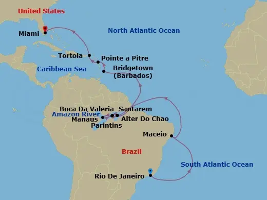 Itinerary schematic diagram