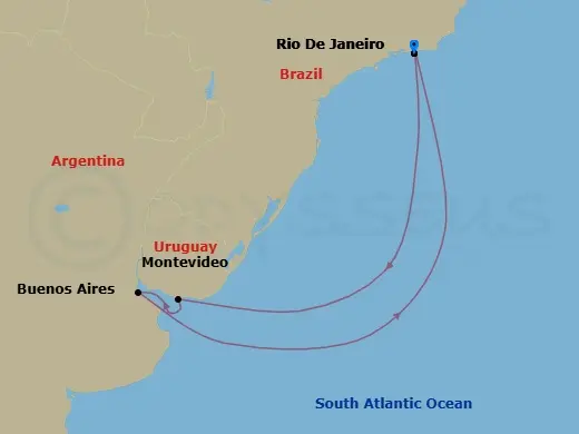 Itinerary schematic diagram