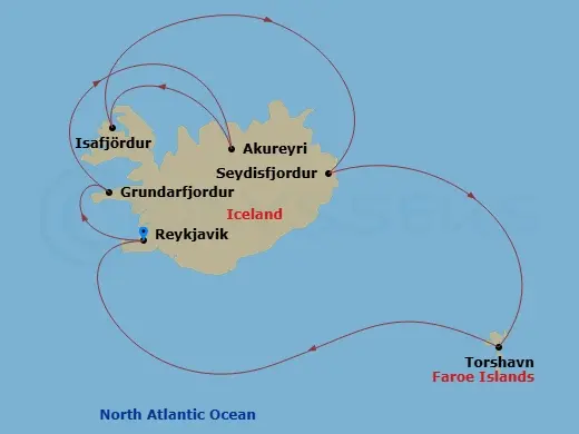 Itinerary schematic diagram