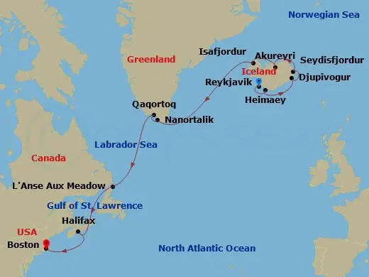 Itinerary schematic diagram