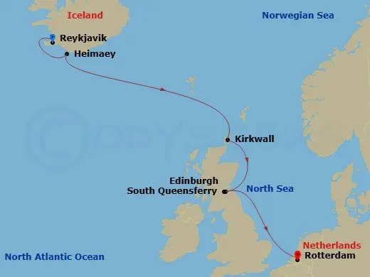 Itinerary schematic diagram
