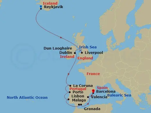 Itinerary schematic diagram