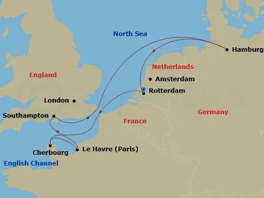 Itinerary schematic diagram