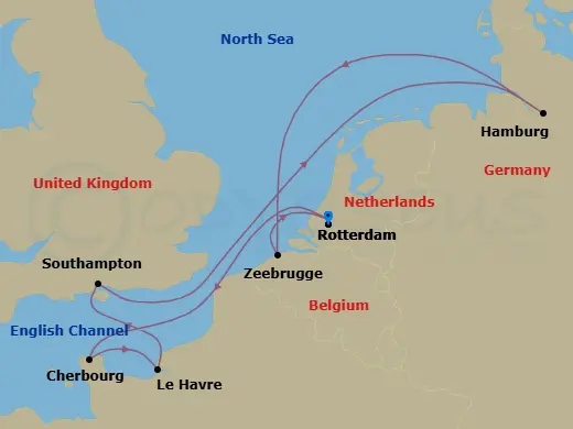 Itinerary schematic diagram