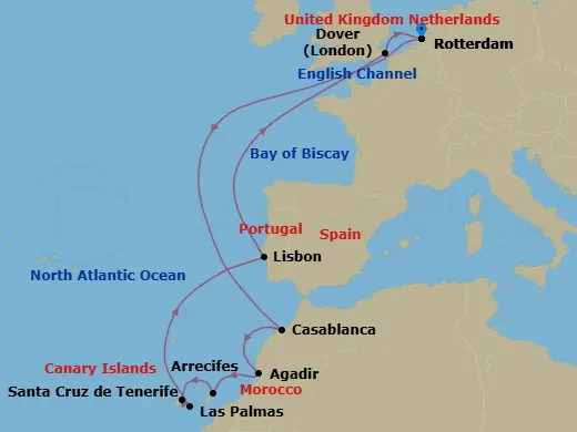 Itinerary schematic diagram