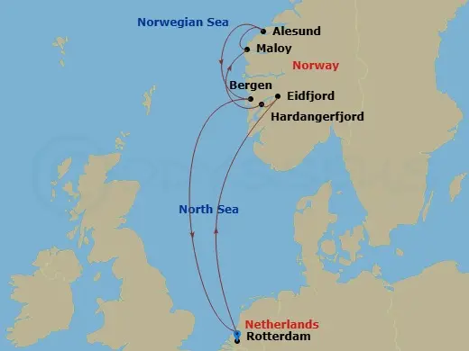 Itinerary schematic diagram