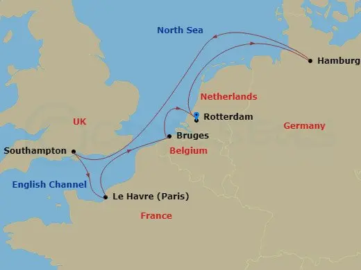 Itinerary schematic diagram