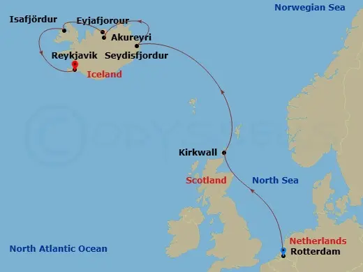 Itinerary schematic diagram