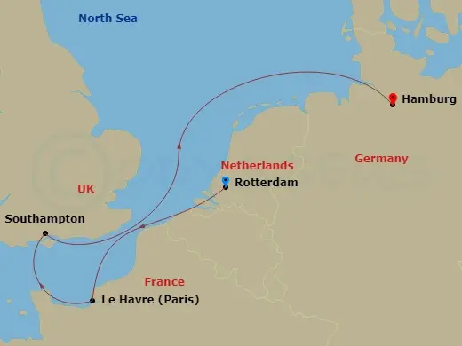 Itinerary schematic diagram