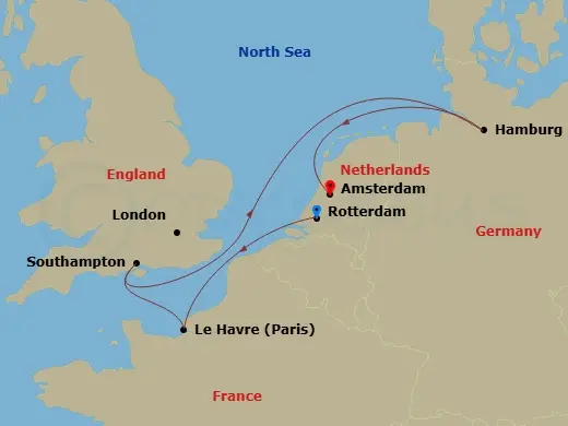 Itinerary schematic diagram