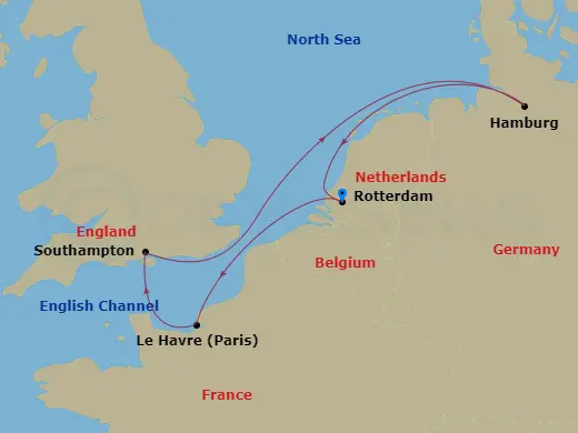 Itinerary schematic diagram