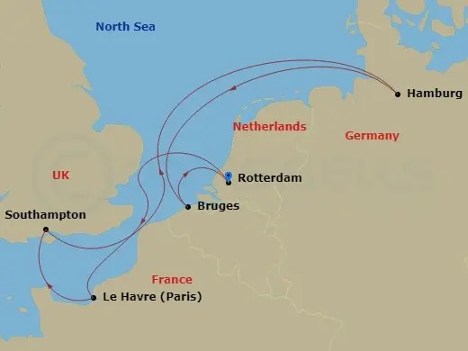 Itinerary schematic diagram