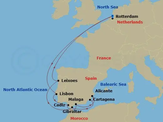 Itinerary schematic diagram