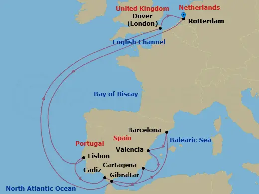 Itinerary schematic diagram