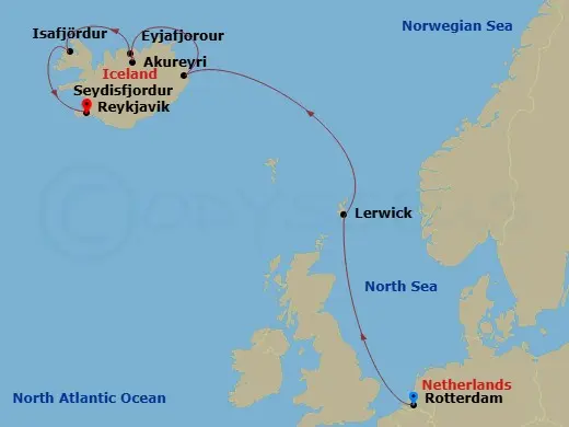 Itinerary schematic diagram