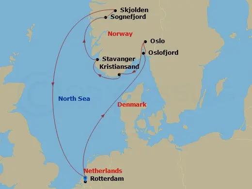 Itinerary schematic diagram