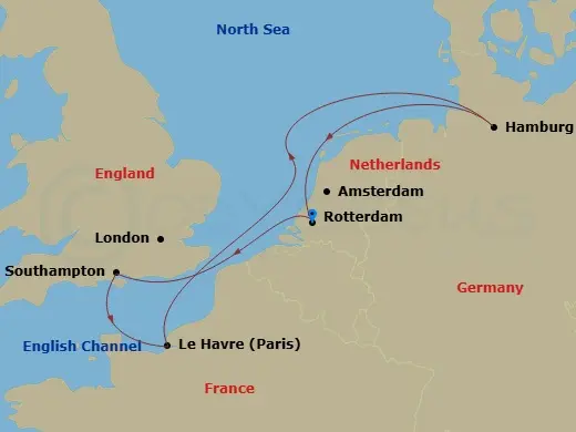 Itinerary schematic diagram