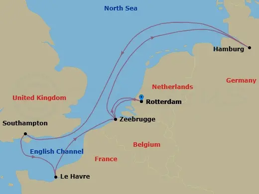 Itinerary schematic diagram