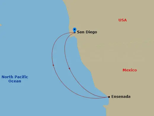 Itinerary schematic diagram