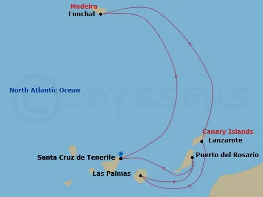Itinerary schematic diagram