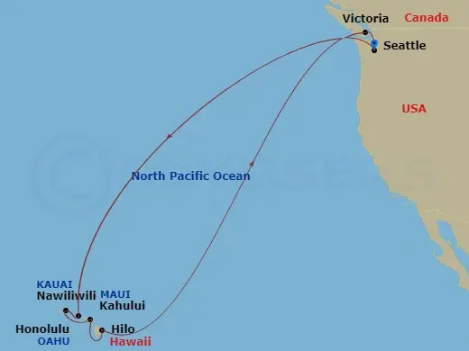 Itinerary schematic diagram