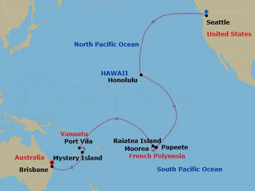 Itinerary schematic diagram