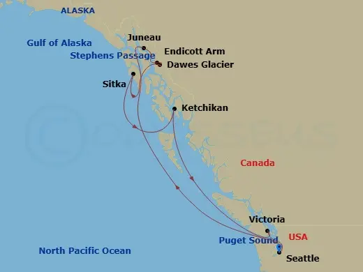 Itinerary schematic diagram