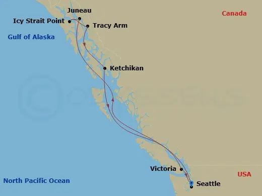 Itinerary schematic diagram