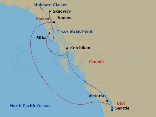 Itinerary schematic diagram