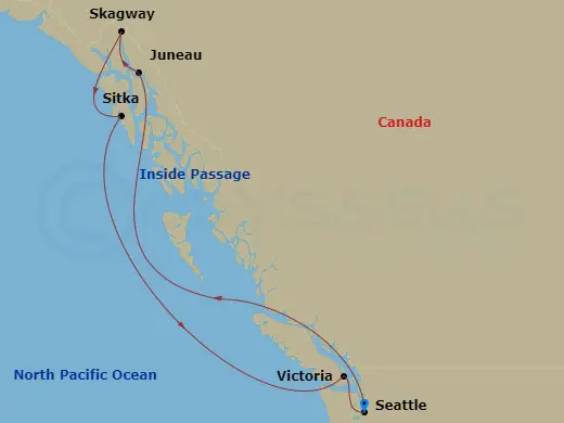 Itinerary schematic diagram