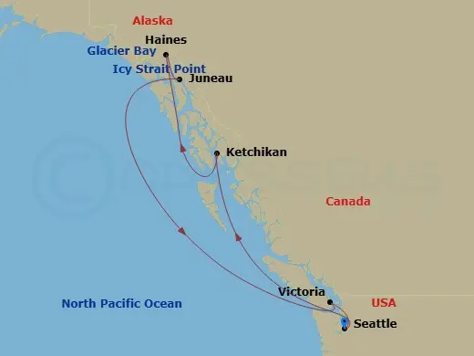 Itinerary schematic diagram