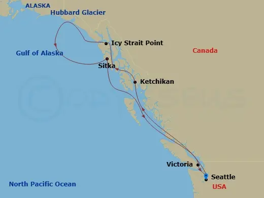 Itinerary schematic diagram