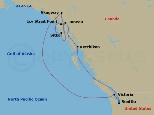 Itinerary schematic diagram