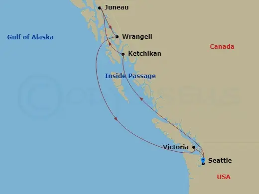 Itinerary schematic diagram