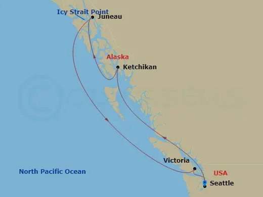 Itinerary schematic diagram