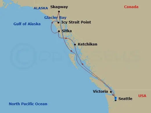 Itinerary schematic diagram