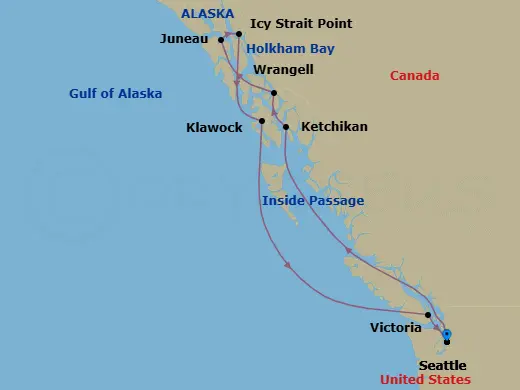 Itinerary schematic diagram