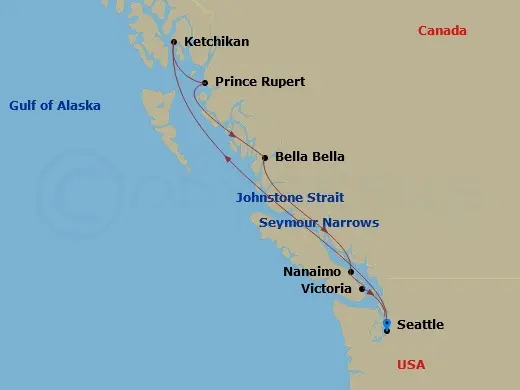 Itinerary schematic diagram